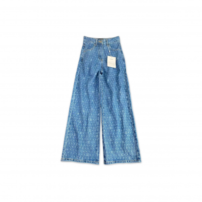 CHANEL CC PRINT WIDE-LEG JEANS P74501